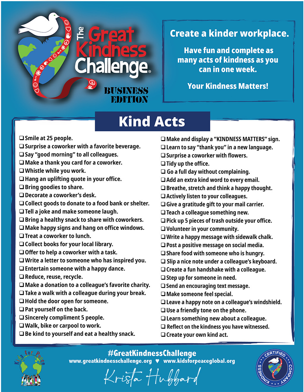 great kindness challenge
